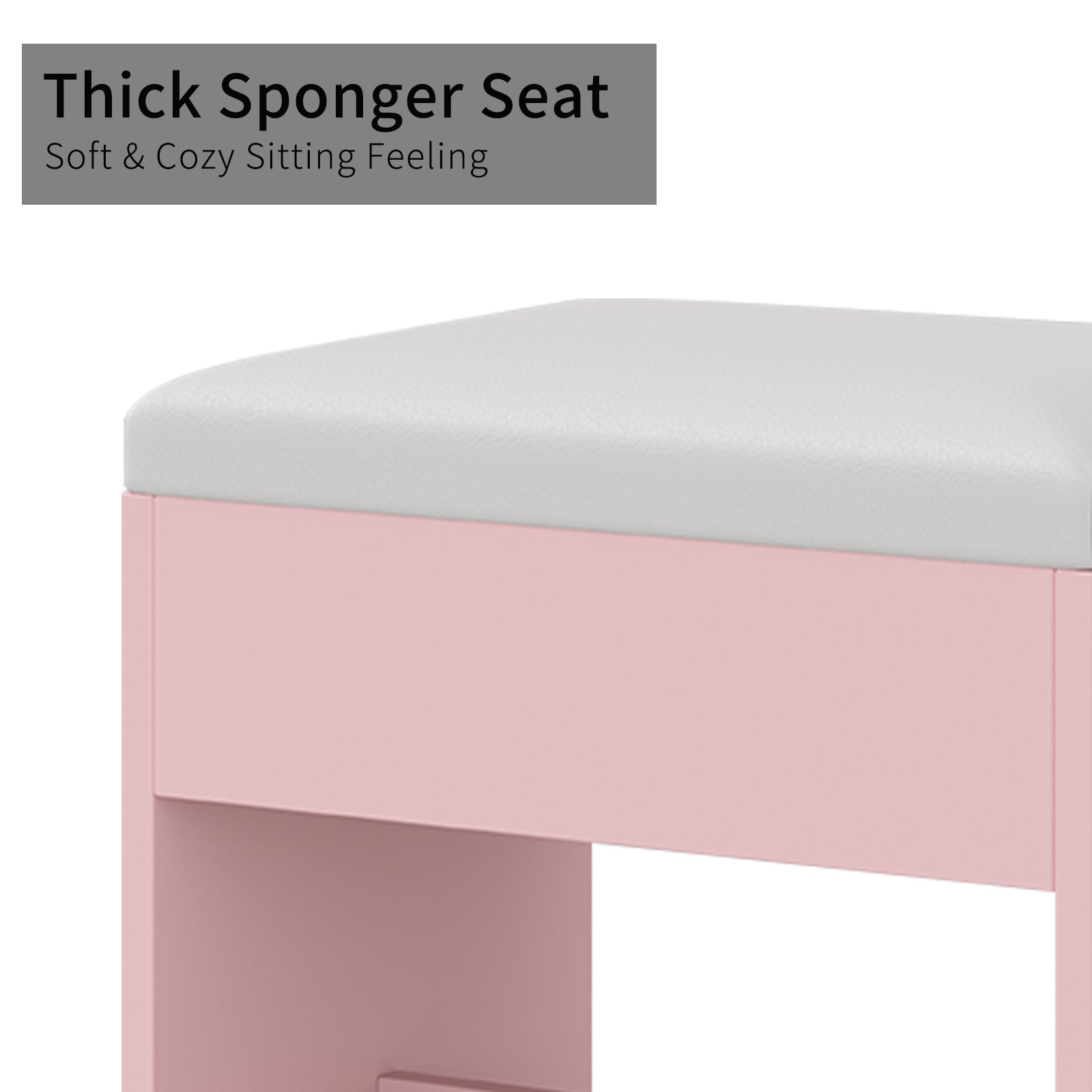 5-Drawer LED Mirror Vanity Desk - Vektaya